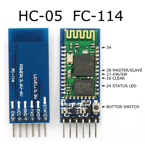 Modulo Bluetooth HC-05 Ricetrasmittente Slave Master Modulo Seriale 6pin  per Arduino - CircuitoIntegrato - Vendita al dettaglio e all'ingrosso di  componenti di elettronica, domotica, robotica.