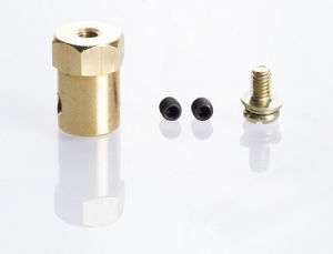 Mozzo esagonale da 12mm per Ruote da Modellismo con asse motore da 4mm