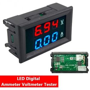 Voltmetro Amperometro 100V 10A LED bicolore