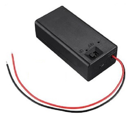 Jadeshay Scatola portabatterie Scatola portabatterie da 9V Volt Scatola portafiltro CC Caso w/Cavo interruttori Interruttore ON/off Coperchio Durevole 