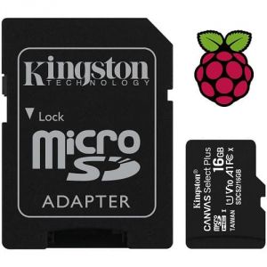 Scheda microSD da 16GB con Raspberry Pi OS precaricato